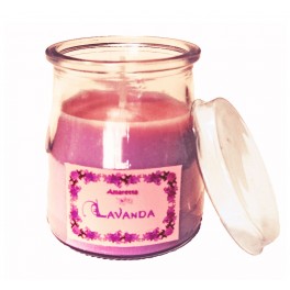 Vela Lavanda en vaso con tapa