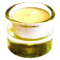 Vela Vainilla + Soporte de Cristal Verde