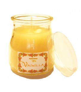 Vela Vainilla en vaso con tapa